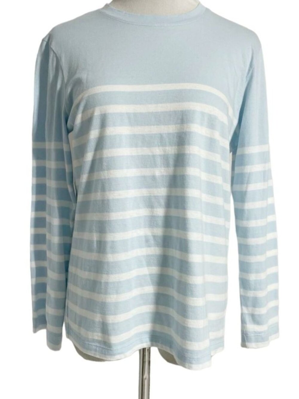 La Ligne Size Small  Top Blouse Stripe Blue White Cotton T Shirt